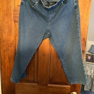 Belle by Kim Gravel Blue Capris